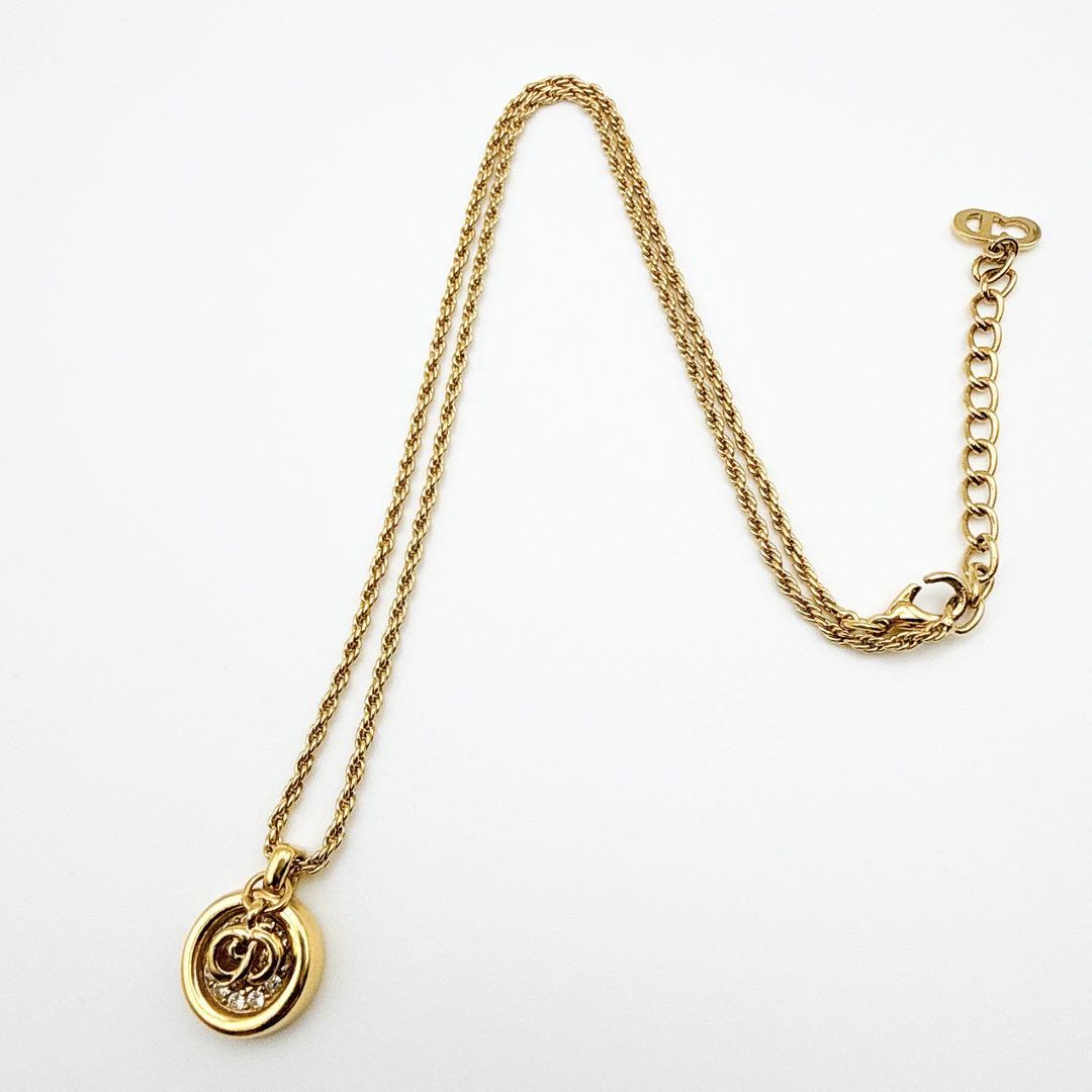 2939 極美品✨　Dior　ネックレス　CD ロゴ　希少　刻印　cm