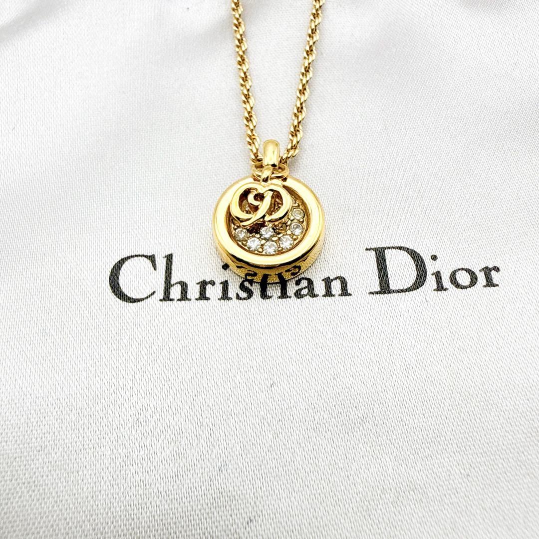 2939 極美品✨　Dior　ネックレス　CD ロゴ　希少　刻印　cm
