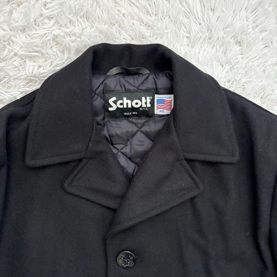 【極美品】超希少サイズ schott ピーコート　46