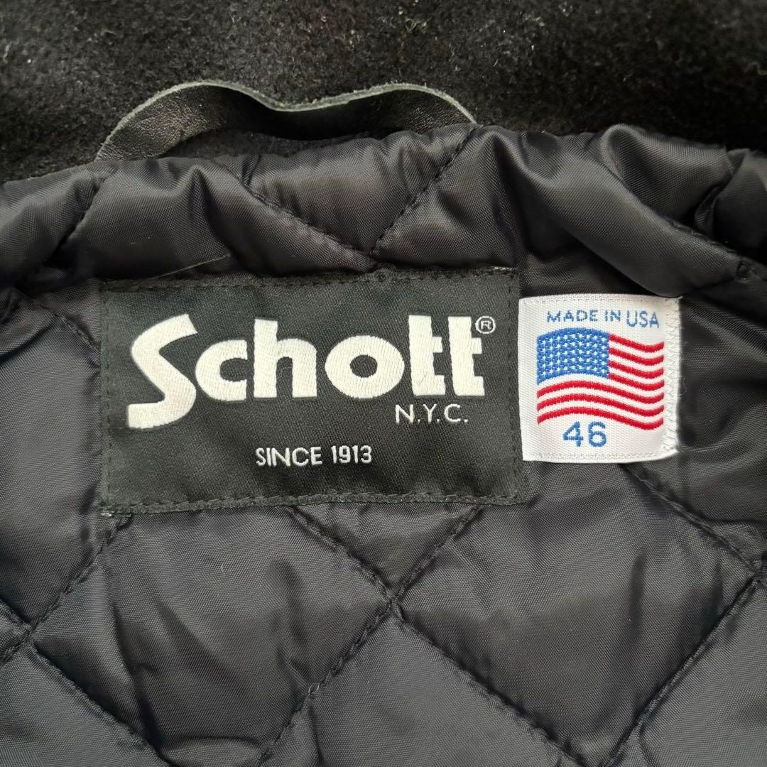 【極美品】超希少サイズ schott ピーコート　46