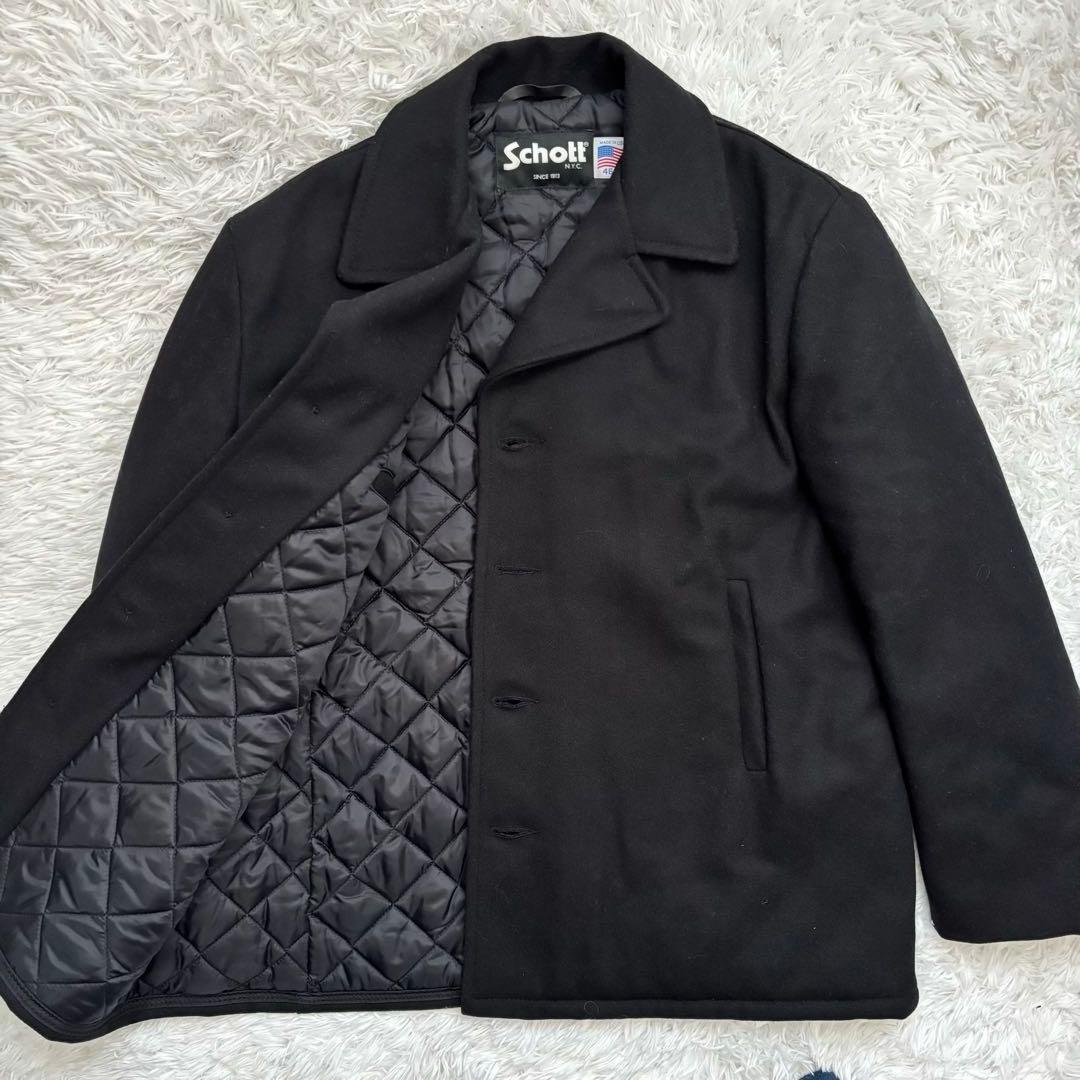 【極美品】超希少サイズ schott ピーコート　46