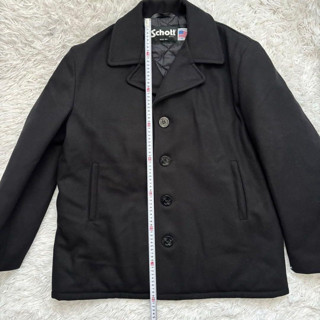 【極美品】超希少サイズ schott ピーコート　46