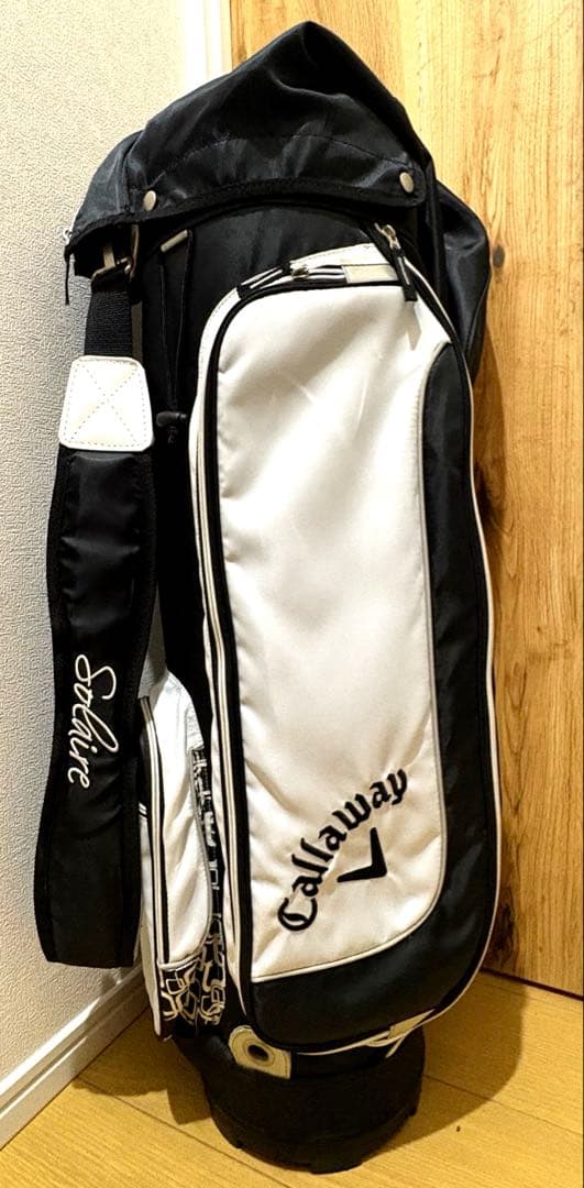 【美品】Callaway ソレイル　キャディバッグ ブラック/ホワイトレディース