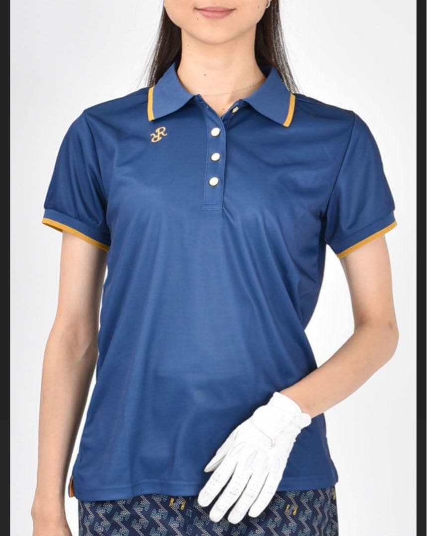 レザレクション　バックライン　ポロシャツ　半袖　ネイビー　新品タグ付き