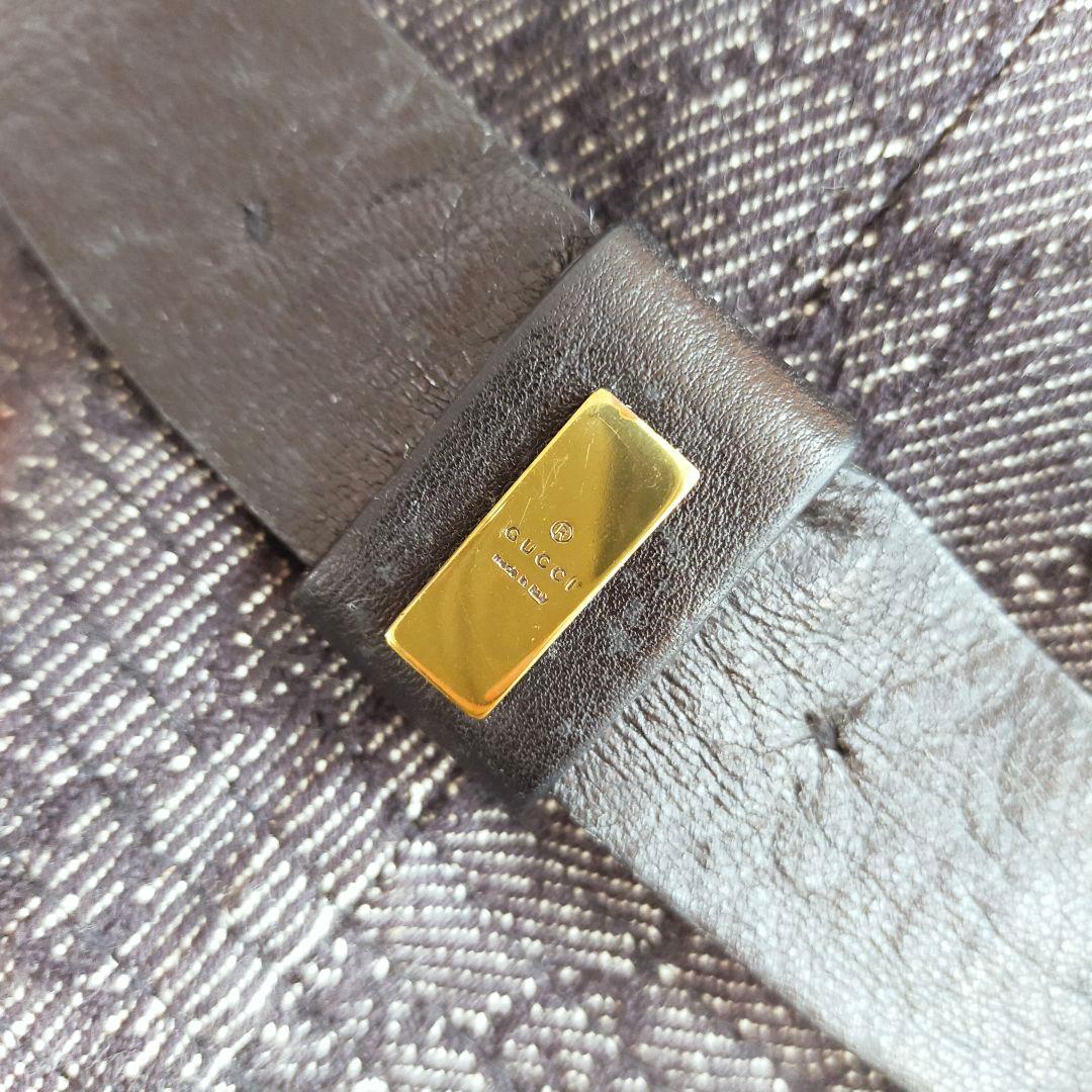 《タグ付未使用・プレートキズ有》GUCCI ブラックデニム バケットハット L