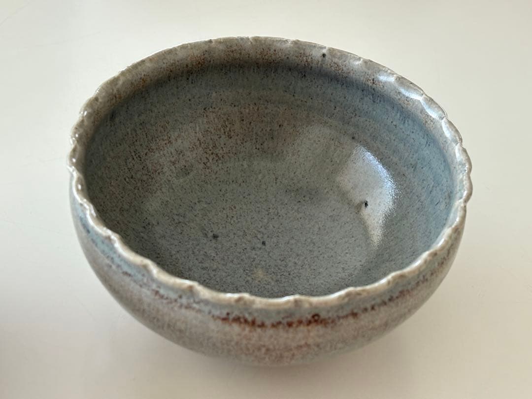 2個セット 余宮隆さん 窯灰釉 輪花ボウル