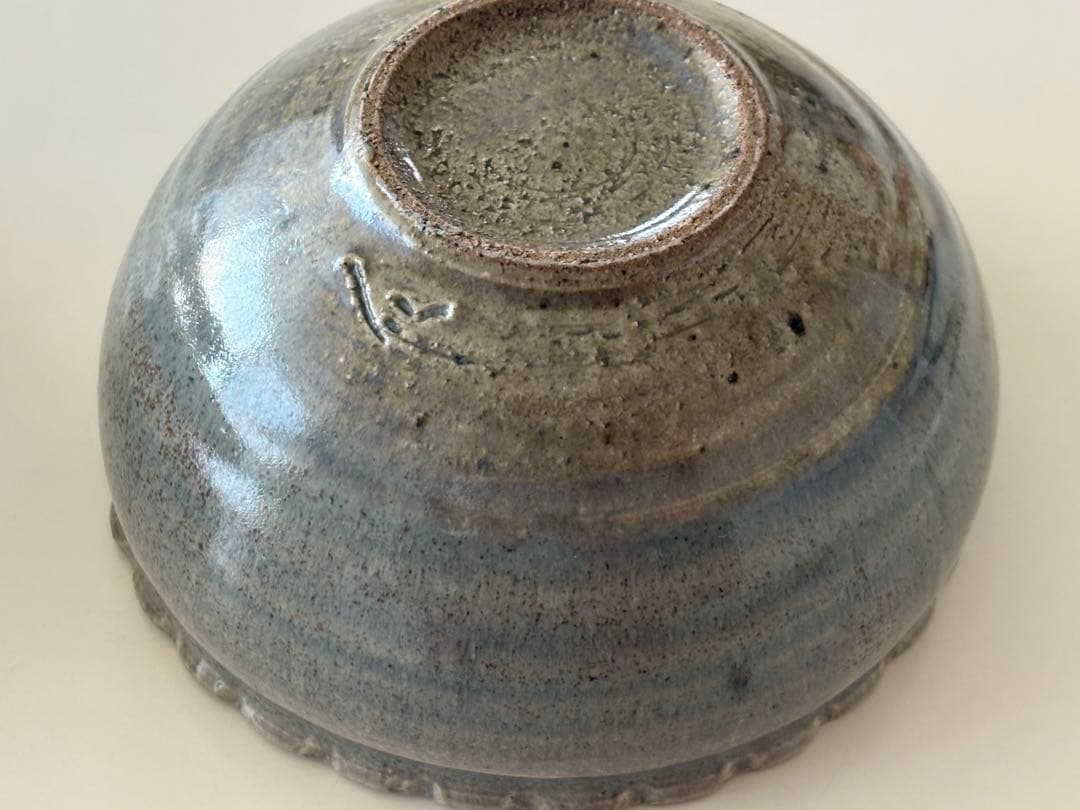 2個セット 余宮隆さん 窯灰釉 輪花ボウル