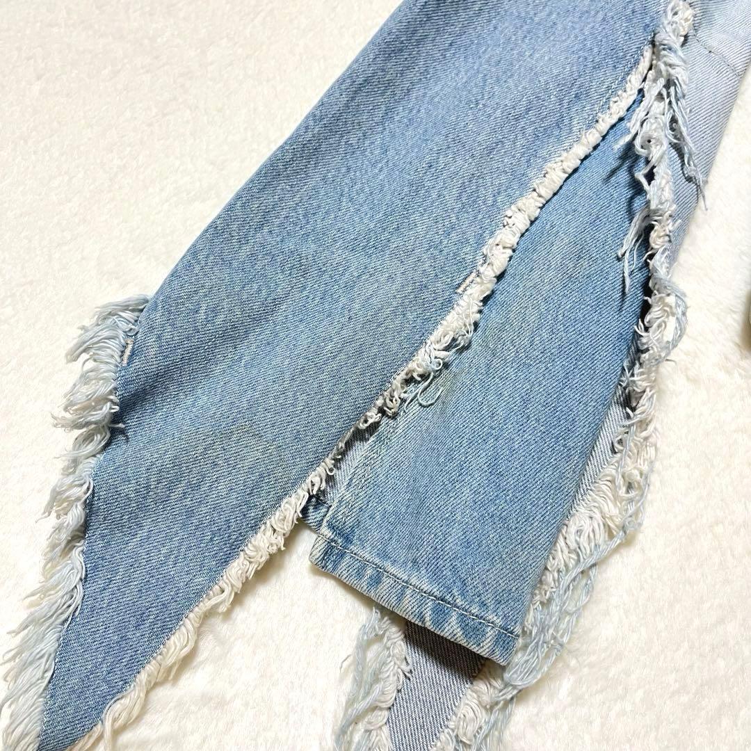 【UN3D】希少品✨アシンメトリーデニムジャケット ダメージ加工 石原さとみ着用