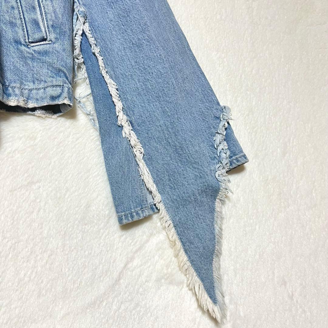 【UN3D】希少品✨アシンメトリーデニムジャケット ダメージ加工 石原さとみ着用