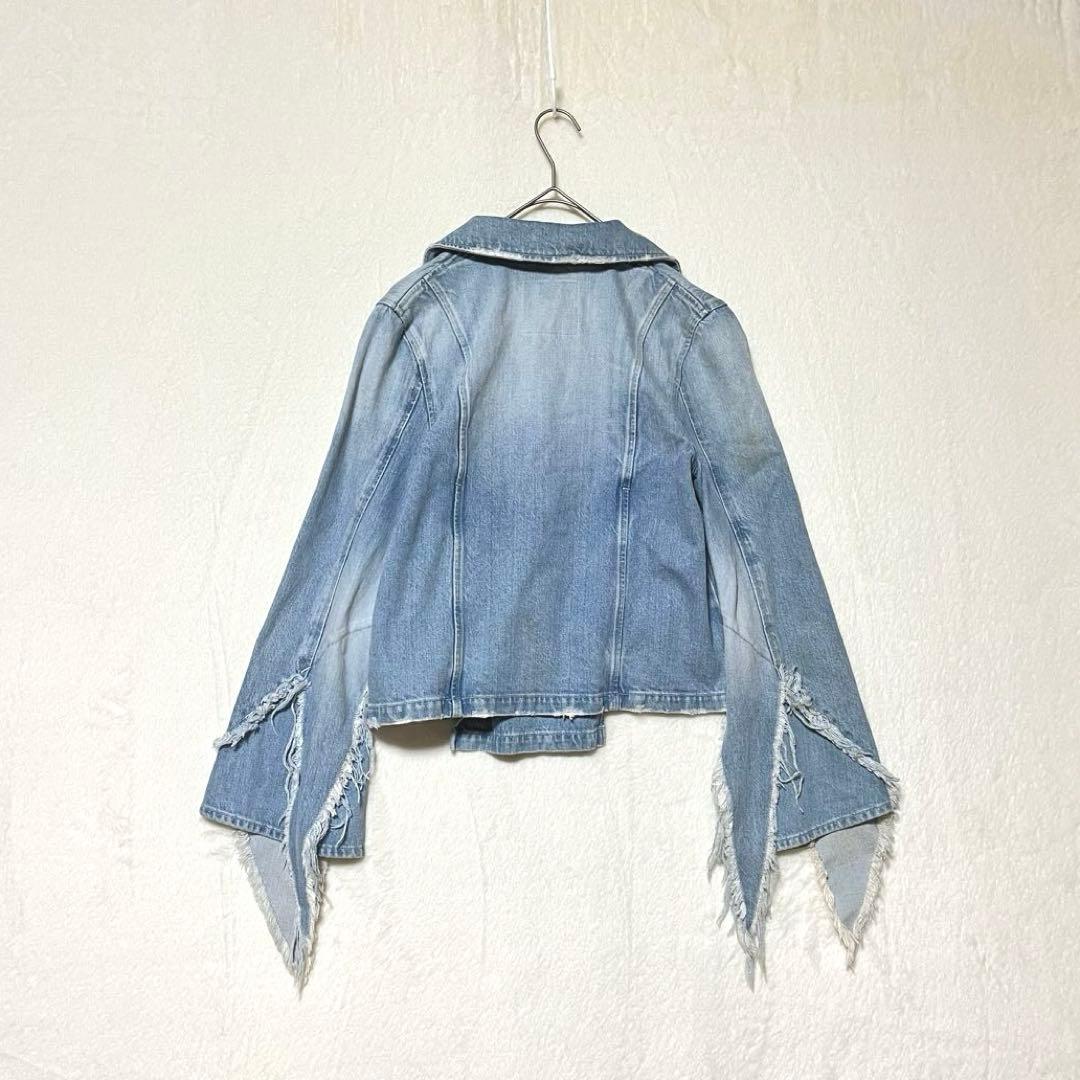 【UN3D】希少品✨アシンメトリーデニムジャケット ダメージ加工 石原さとみ着用