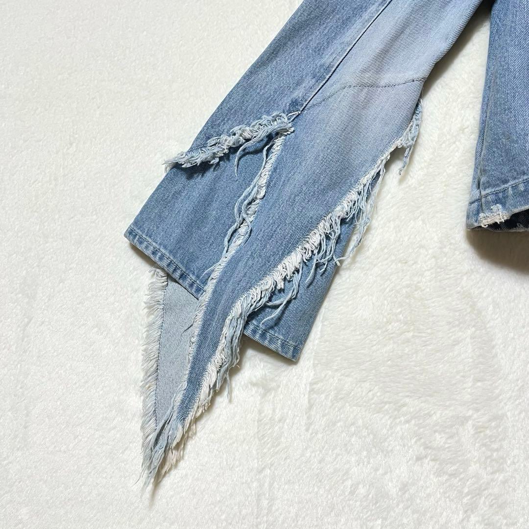 【UN3D】希少品✨アシンメトリーデニムジャケット ダメージ加工 石原さとみ着用