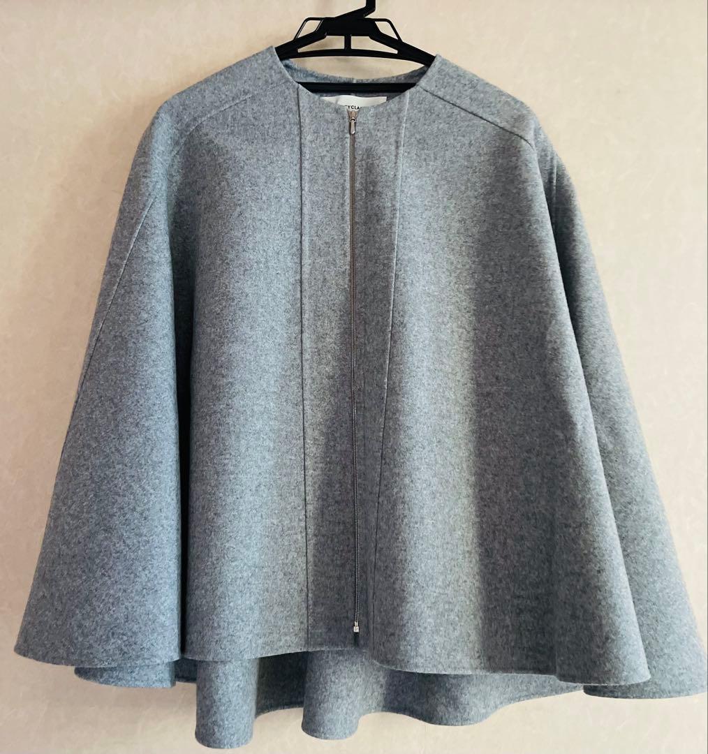 超美品 CYCLAS ポンチョ ケープ グレー 36 クリーニング済
