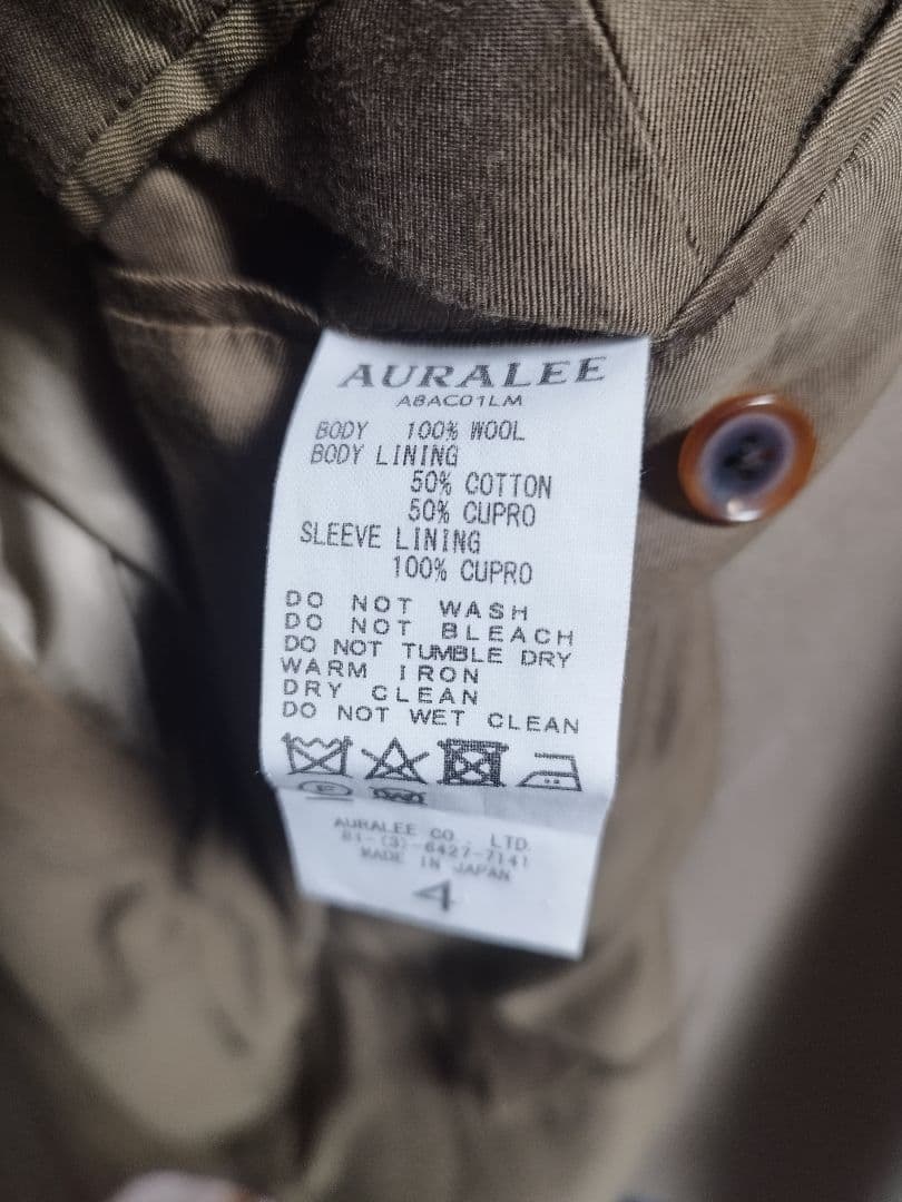 ジャケット・アウター AURALEE LIGHT MELTON OVER COAT 4