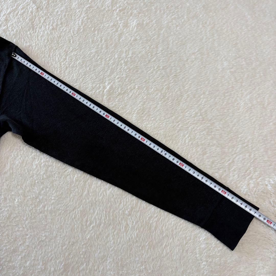 ネイバーフッド 綿×レーヨン リブ付き長袖T 1ポイント刺繍＋フロッキープリント