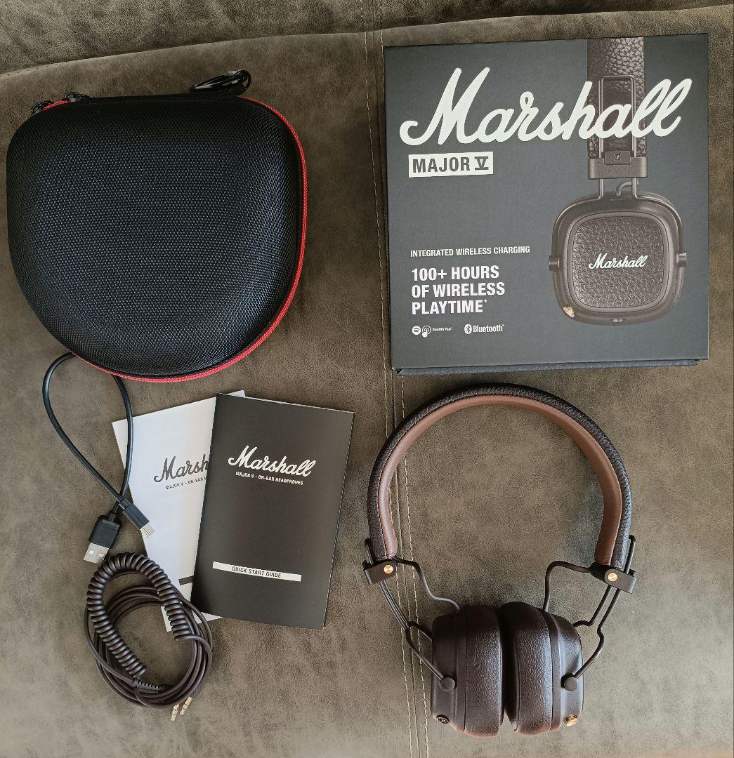 【正規品】Marshall Major V ワイヤレスヘッドフォン ブラウン