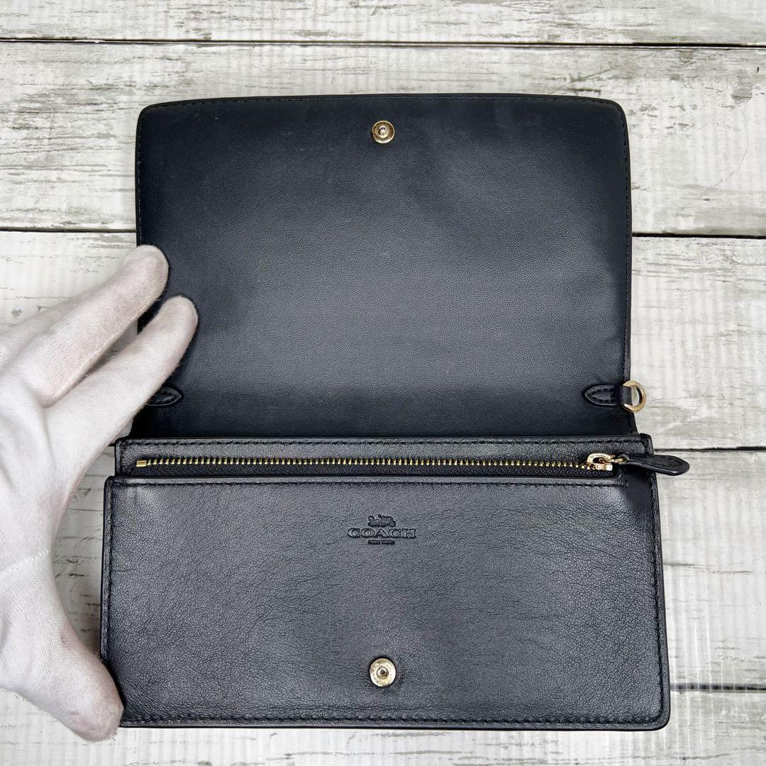COACH コーチ レザー ウォレットショルダー クロスボディウォレット