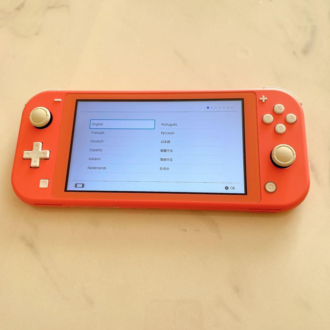 【動作確認済】任天堂 Switchライト コーラルピンク 箱付き