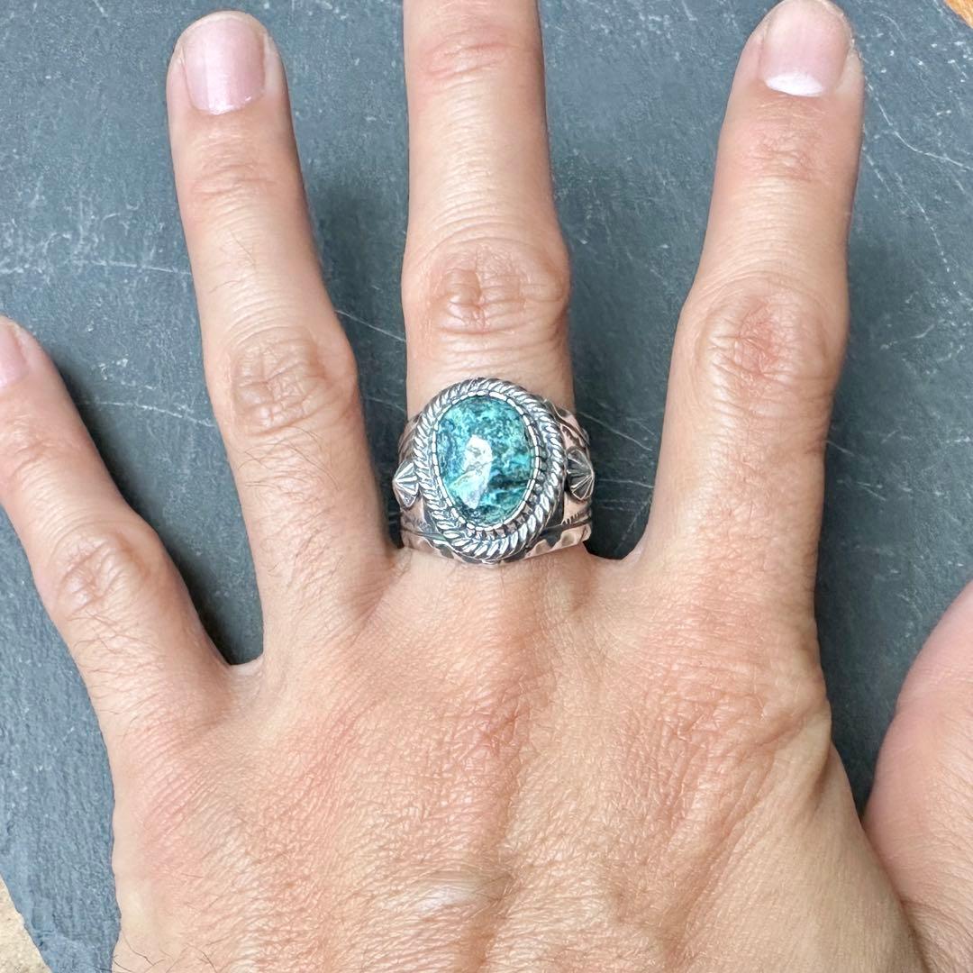 ネイティブアメリカンスタイル　ハットマイン　ブルーダイヤモンド　ハンドメイド作品