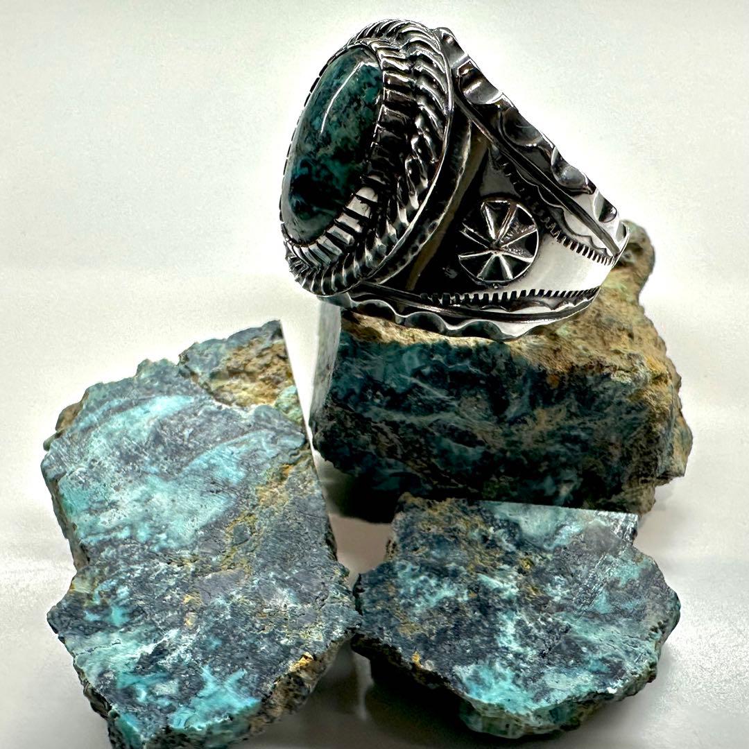 ネイティブアメリカンスタイル　ハットマイン　ブルーダイヤモンド　ハンドメイド作品