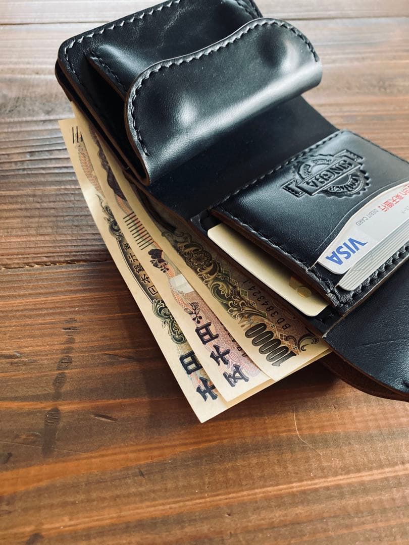 【HORSE BUTT】TL03-70ショートウォレット&真鍮チェーン付き