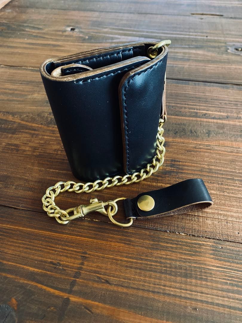 【HORSE BUTT】TL03-70ショートウォレット&真鍮チェーン付き