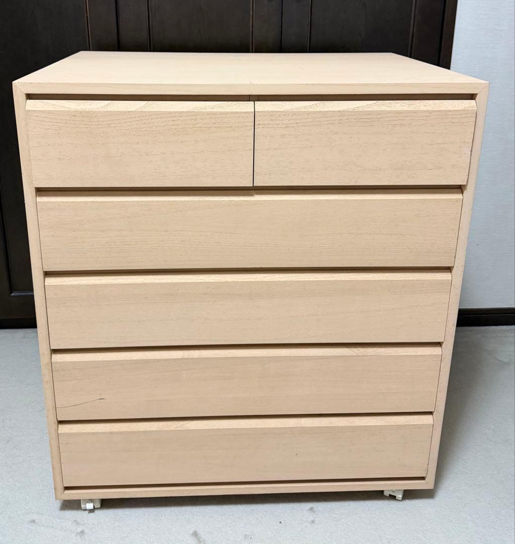 ディノス　桐チェスト　クローゼット用　キャスター付き