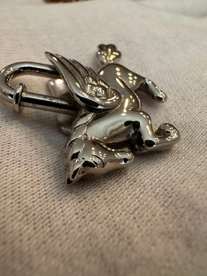（極美品）エルメス カデナ ペガサス チャーム シルバー