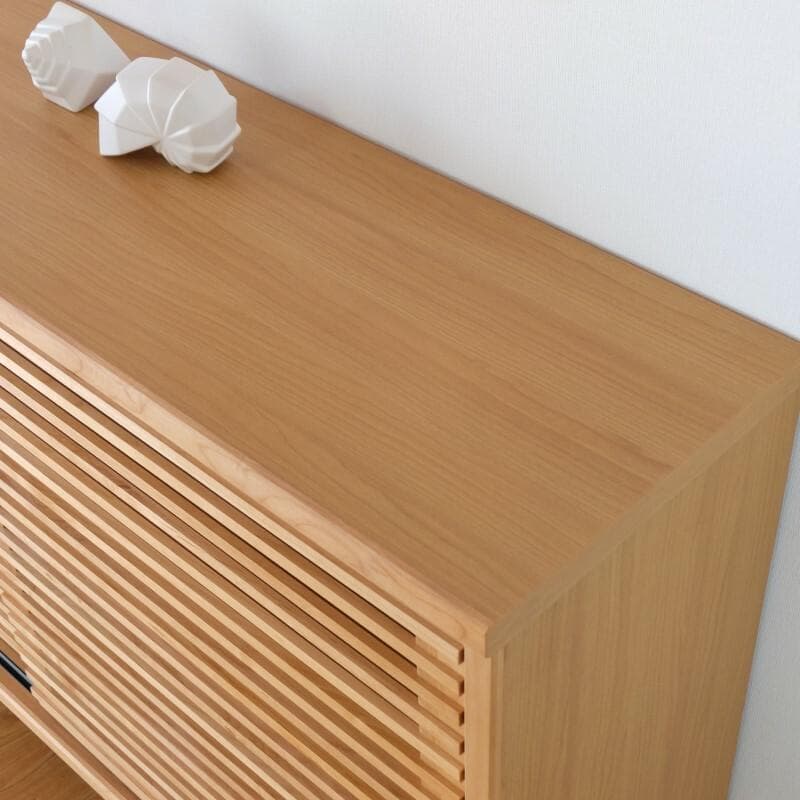 ISK SB RS　シューズラック　下駄箱　ナチュラル　幅116㎝