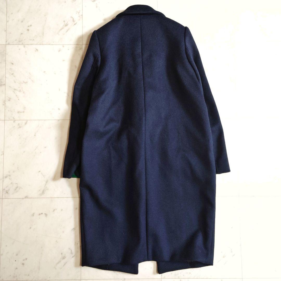 極美品♪ エンフォルド ウール カラー切替 ロングチェスターコート