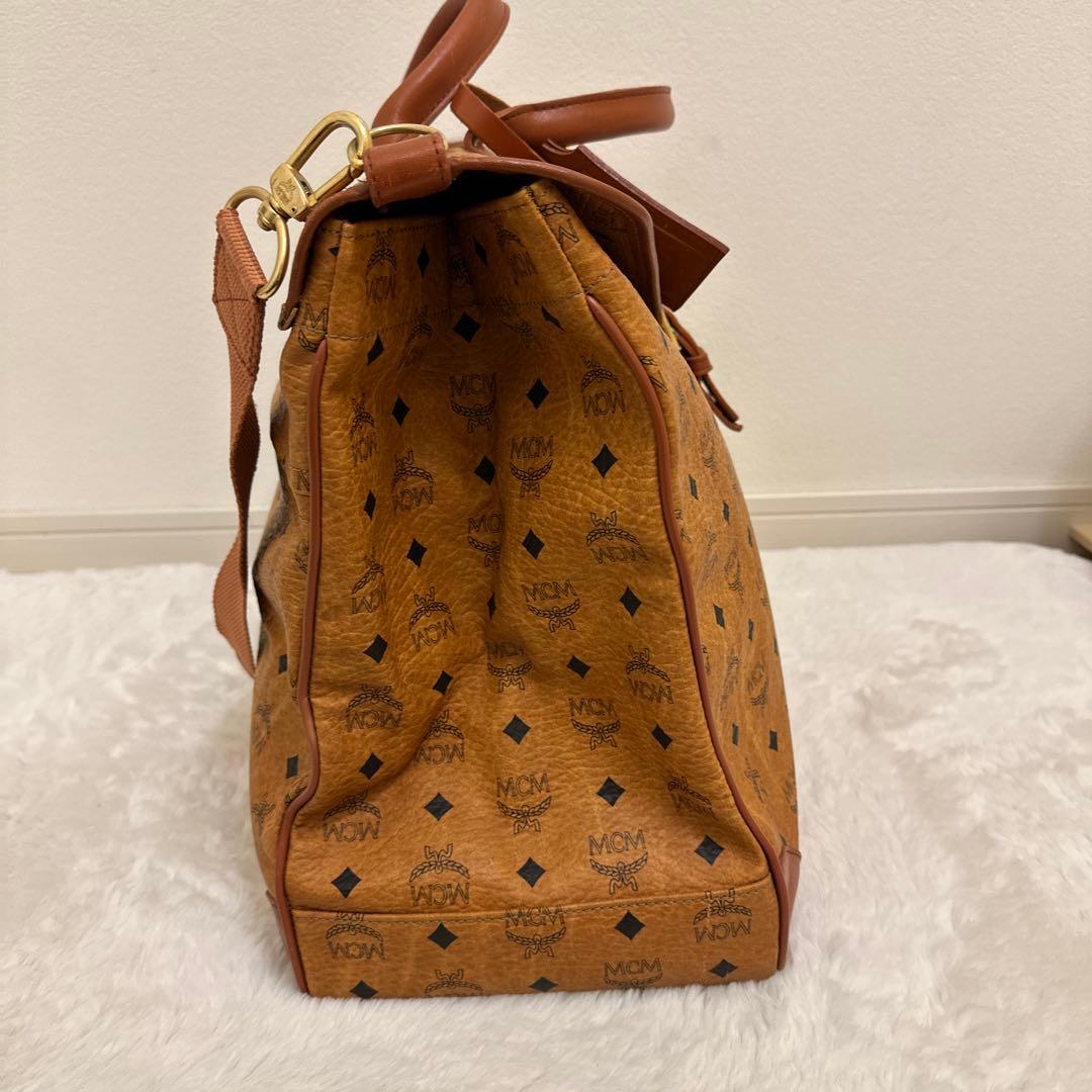 MCM ボストンバッグ 大容量 ブラウン