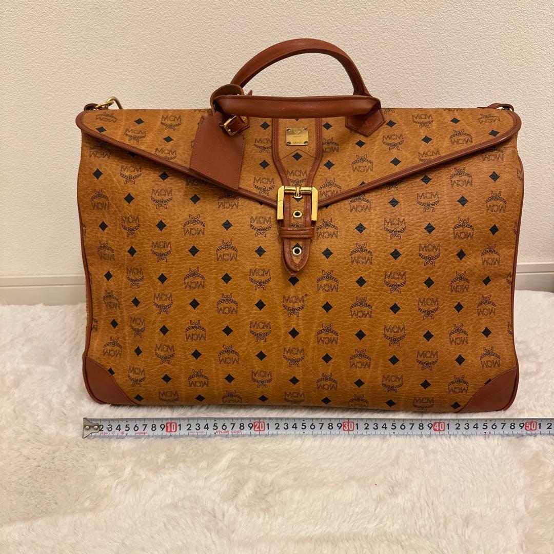 MCM ボストンバッグ 大容量 ブラウン