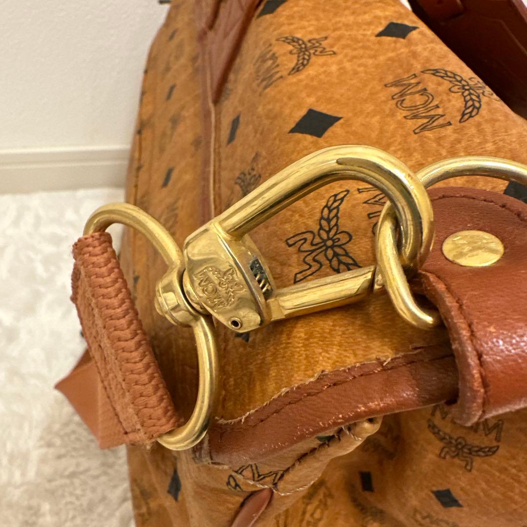 MCM ボストンバッグ 大容量 ブラウン