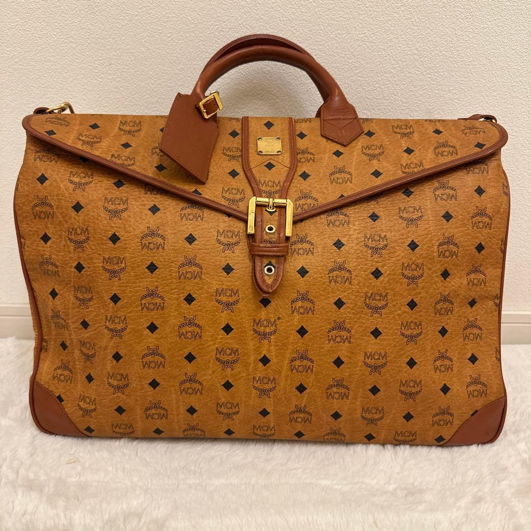 MCM ボストンバッグ 大容量 ブラウン