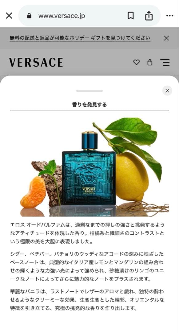 Versace Eros Eau de Parfum 100ml エロス