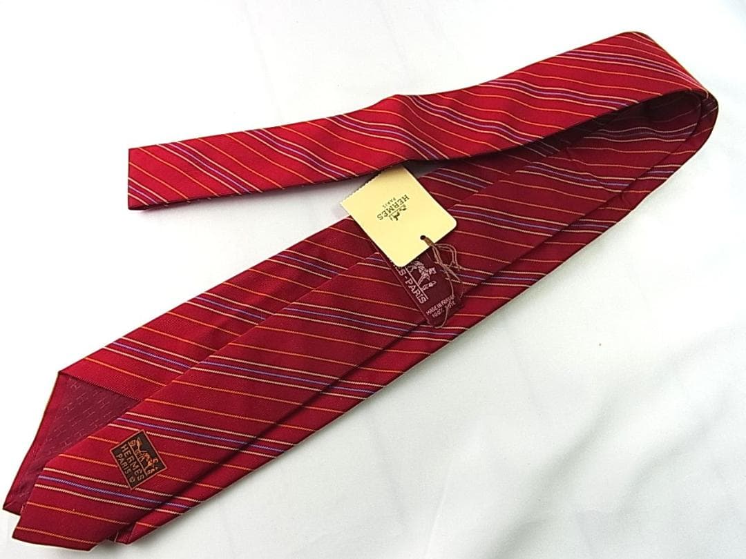 ◆正規品新品HERMES　エルメス　シルクネクタイ　スターマークスタンプ