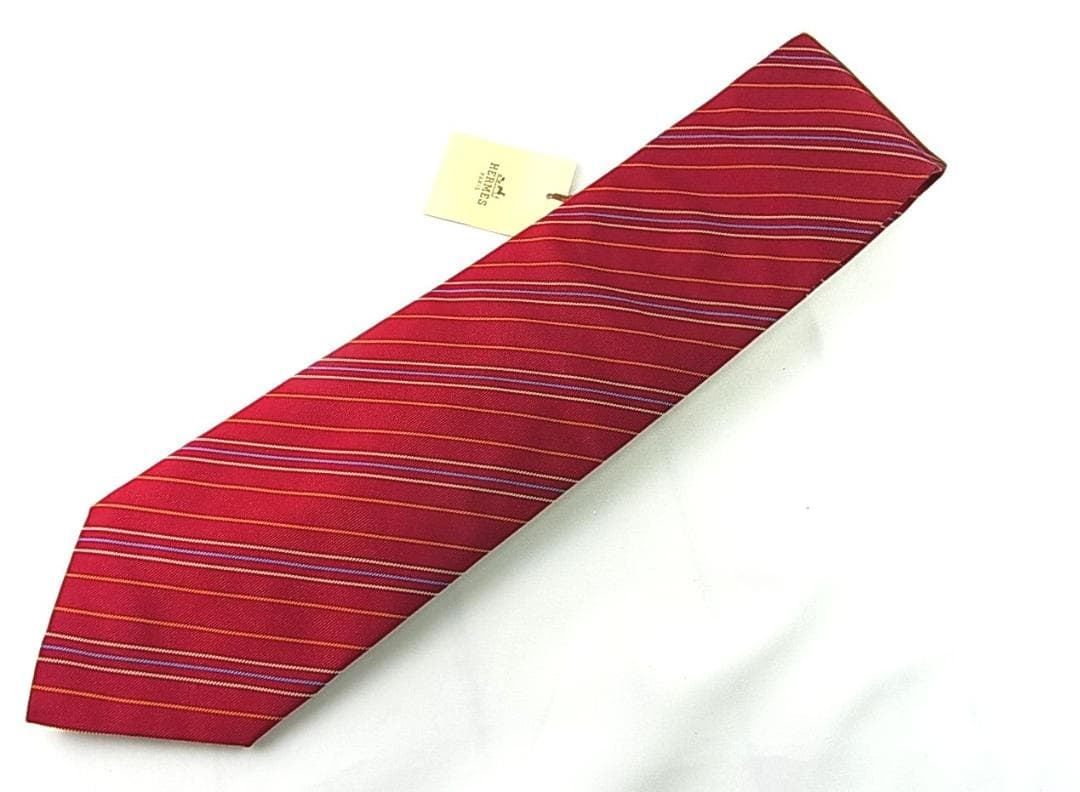 ◆正規品新品HERMES　エルメス　シルクネクタイ　スターマークスタンプ