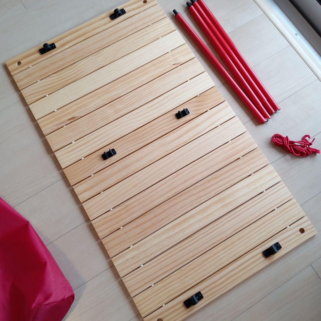 【美品】Coleman(コールマン) アウトドアワゴンウッドロールテーブル