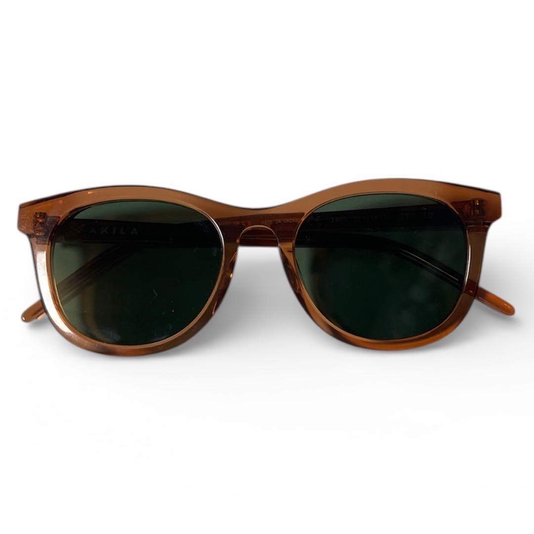 AKILA LA サングラス 美品 ユニセックス A1801 ブラウンフレーム