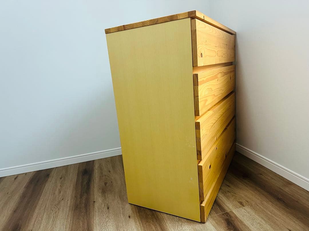 無印良品 パイン材 チェスト 4段ワイド 幅830 奥行400 高さ830