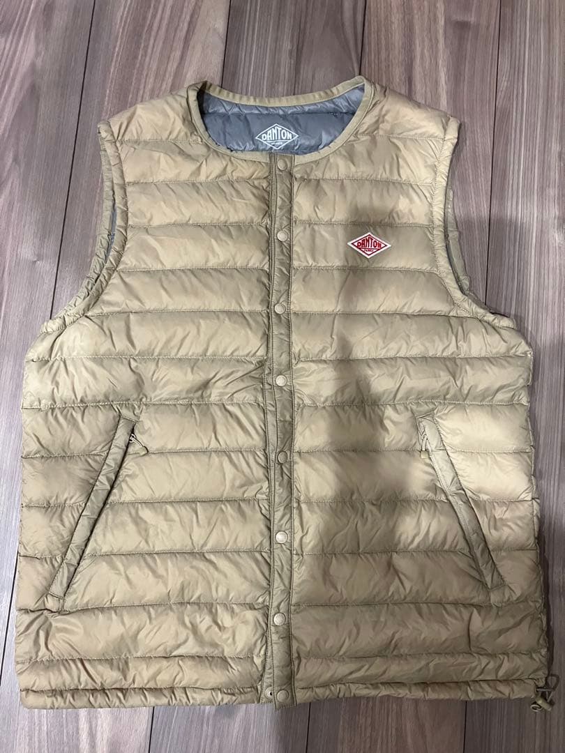 DANTON ベージュ ダウンベスト サイズ40