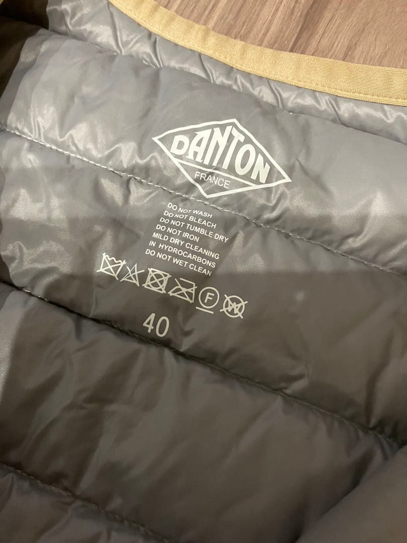 DANTON ベージュ ダウンベスト サイズ40