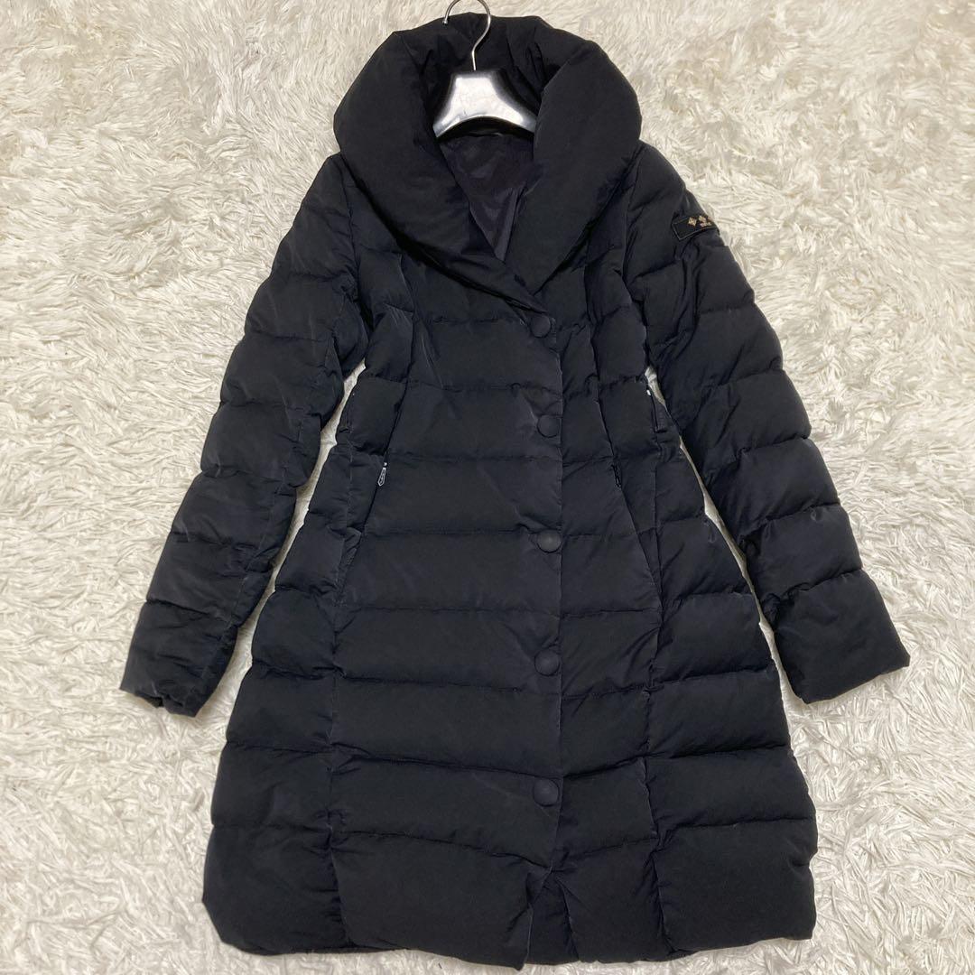 TATRAS 女優襟　VALLE ダウンコート　ショールカラー黒　02 M