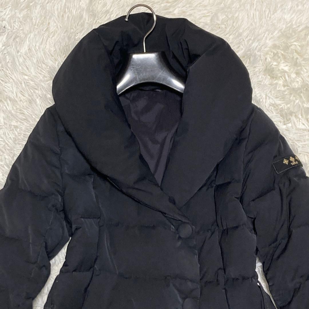 TATRAS 女優襟　VALLE ダウンコート　ショールカラー黒　02 M