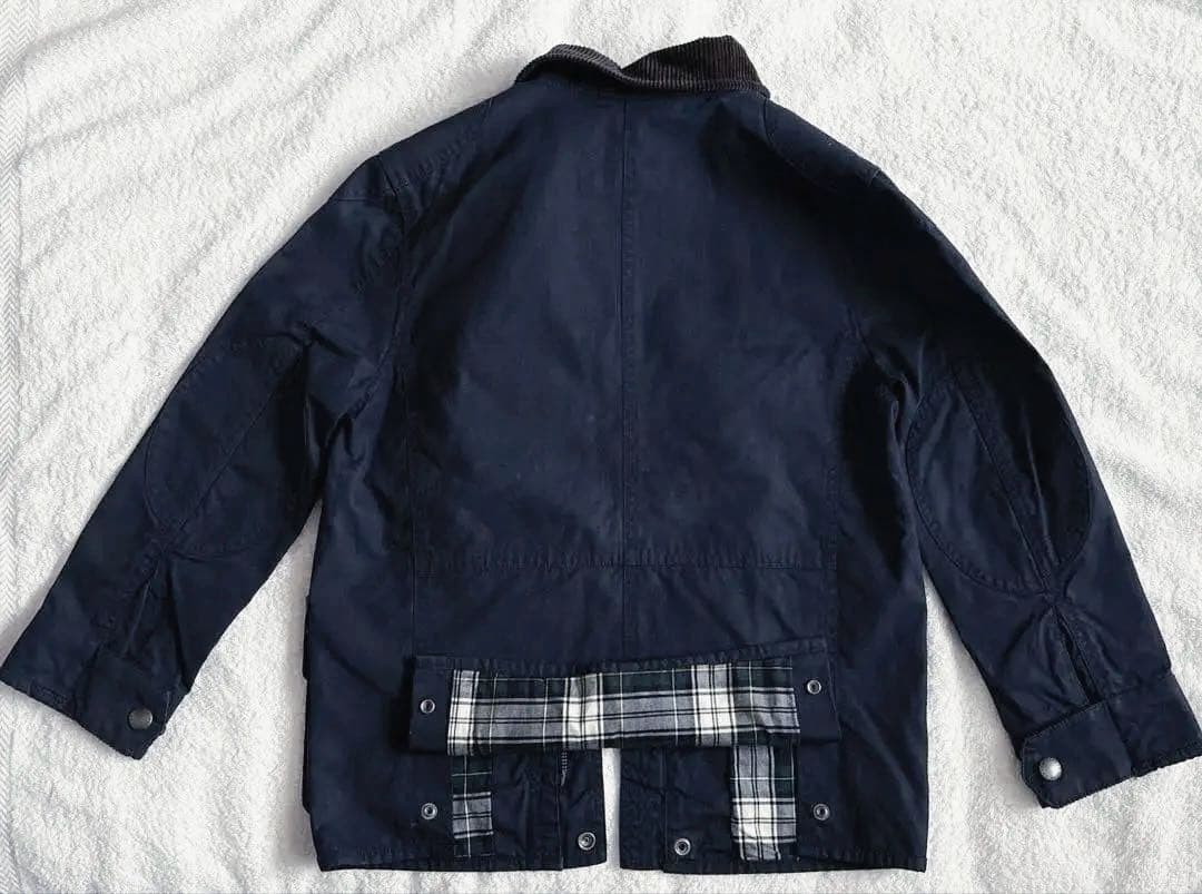 ラルフローレン オイルドジャケット キルティングライナー付き ネイビー 140