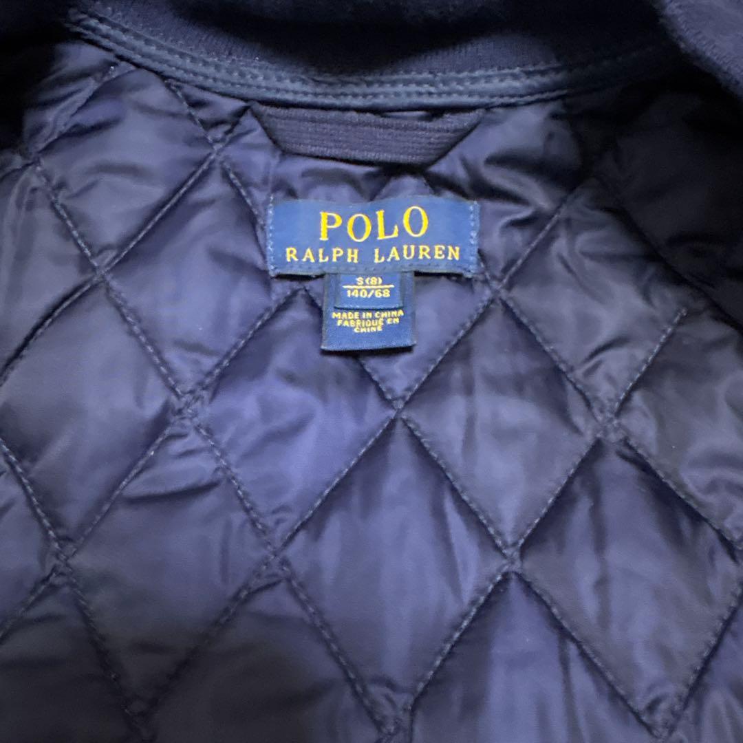 ラルフローレン オイルドジャケット キルティングライナー付き ネイビー 140