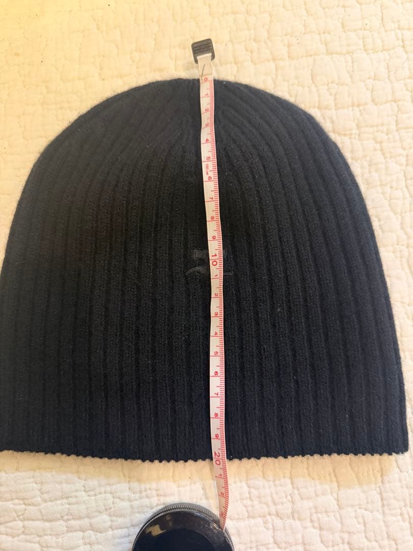 Courrèges クレージュ　ニット帽　ビーニー ブラック