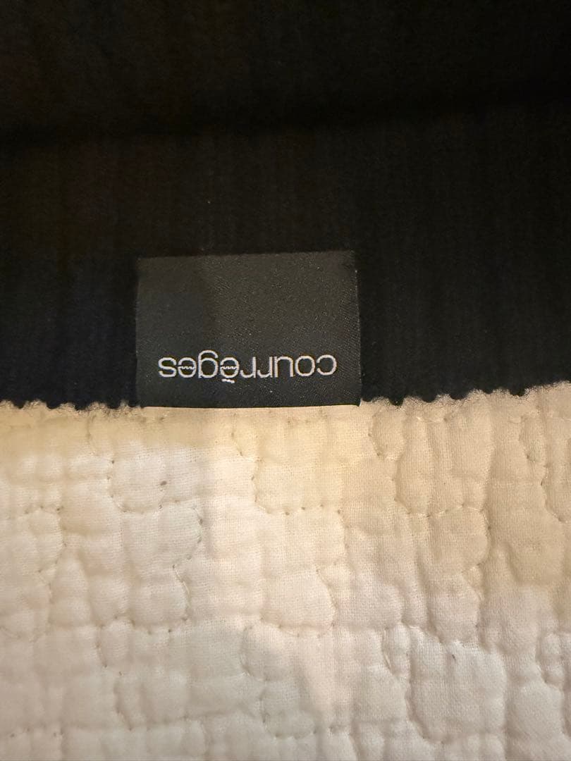 Courrèges クレージュ　ニット帽　ビーニー ブラック