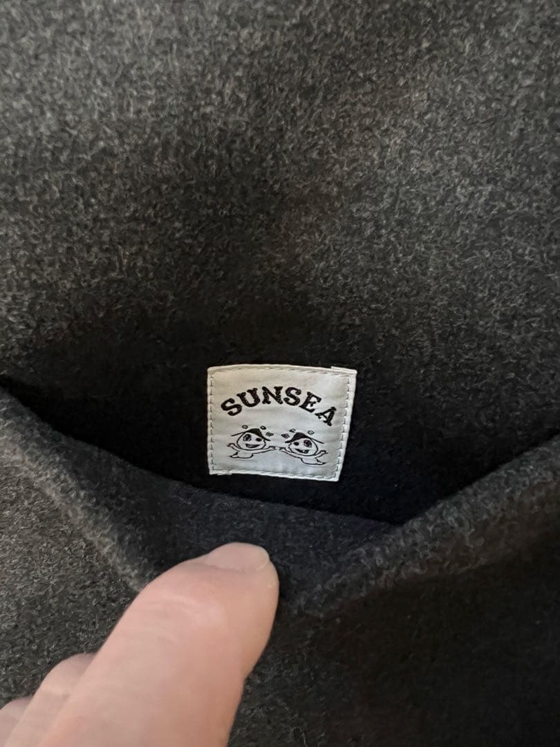 ジャケット・アウター SUNSEA Cut Off Melton Blouson Ash Black