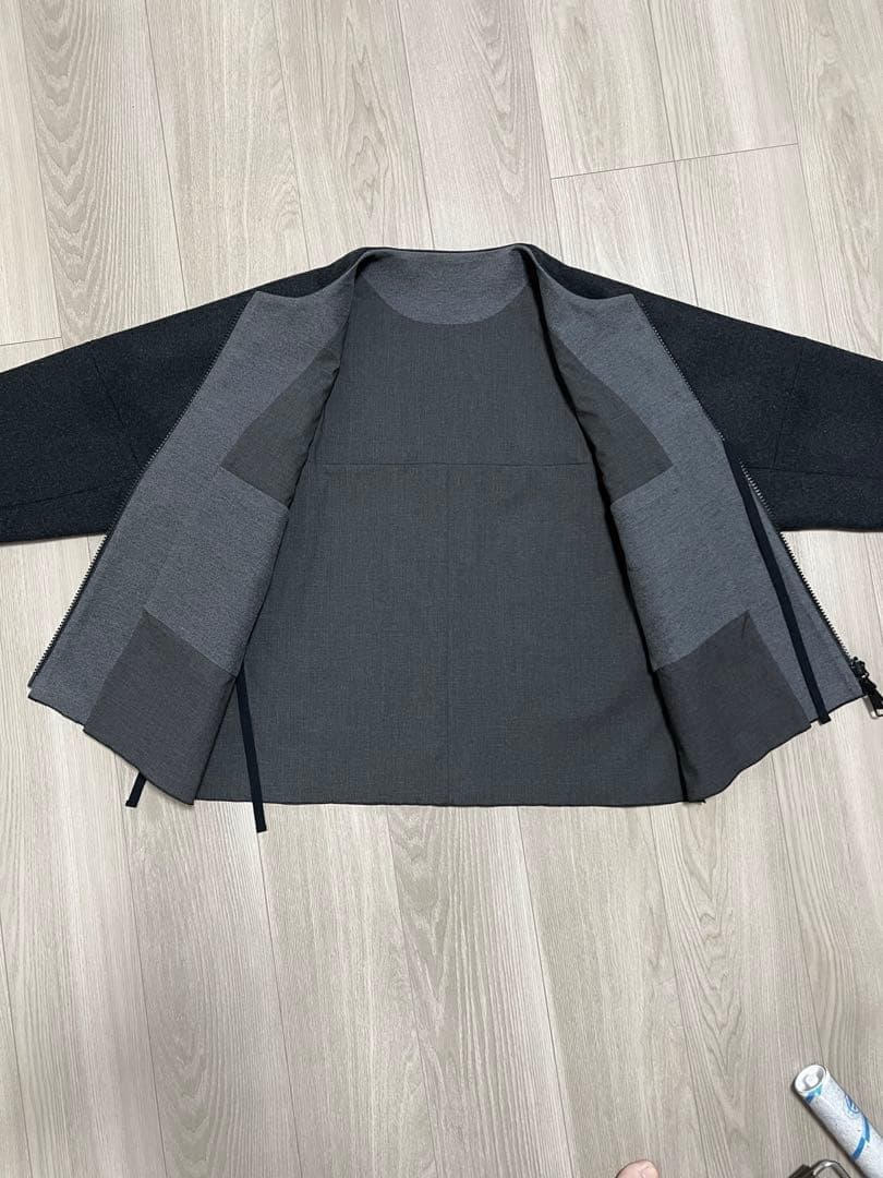 ジャケット・アウター SUNSEA Cut Off Melton Blouson Ash Black