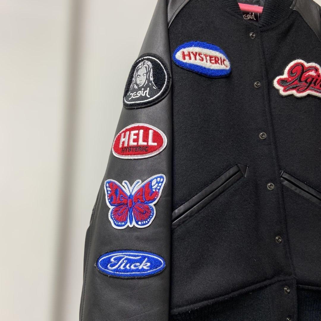 X-girl.HYSTERIC GLAMOURコラボ パッチ付きスタジャン